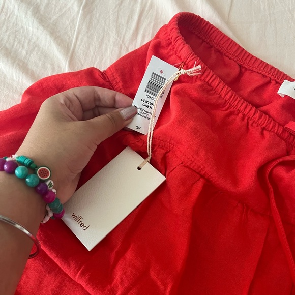 Aritzia Skirts Bnwt Aritzia Wilfred Century Linen Skirt In Size S